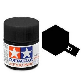 X1 Tamiya Acrylic Paint X-1 Black Gloss 23ml