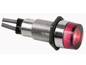 RONDE SIGNAALLAMP 13mm 220V ROOD