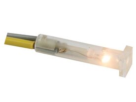 VIERKANTE SIGNAALLAMP 7 x 7mm 220V KRISTAL