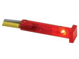 VIERKANTE SIGNAALLAMP 7 x 7mm 220V ROOD