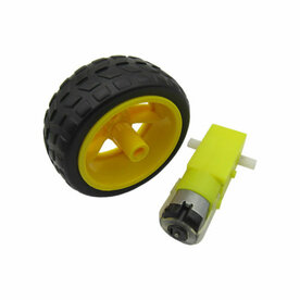 Wiel met motor 3-6Volt