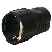 Contra Stekker Met Randaarde Zwart