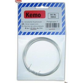Verzilverddraad 1.5mm 2mtr. Kemo
