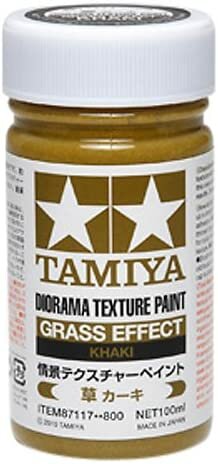 Diorama Texture Paint 100ml - Grass Effect, Khaki Tamiya 87117
