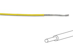 MONTAGEDRAAD - ø 1.4 mm - 0.2 mm² - VOLLE KERN - GEEL MONTAGEDRAAD - ø 1.4 mm - 0.2 mm² - VOLLE KERN - GEEL