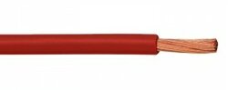 Montagesnoer, 4.0mm², Rood, Soepel, Per meter Montagesnoer, 4.0mm², Rood, Soepel, Per meter