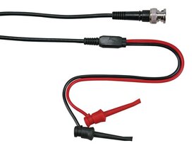 MEETSNOEREN COAXKABEL 1m - BNC MANNELIJK + 2 MINIATUUR KLEMTESTPENNEN
