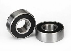 Ball bearings, black rubber sealed (5x11x4mm) (2), TRX5116A Ball bearings, black rubber sealed (5x11x4mm) (2), TRX5116A