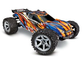 Traxxas Rustler 4X4 VXL Brushless Stadium Truck RTR TSM 2.4Ghz TRX67076-4 zonder batterij en lader oranje