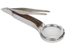 VERGROOTGLAS (6x) MET PINCET