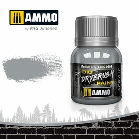 DRYBRUSH MEDIUM GREY MIG-602 DRYBRUSH MEDIUM GREY MIG-602