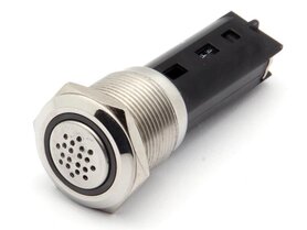 BUZZER - ROESTVRIJ STAAL - VOOR INBOUW - 19mm BUZZER - ROESTVRIJ STAAL - VOOR INBOUW - 19mm