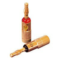 Banaanstekker zwart (klemcilinder)