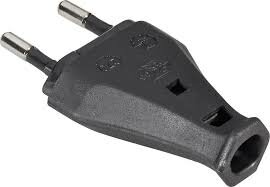 Platte Euro Stekker Soldeer Zwart