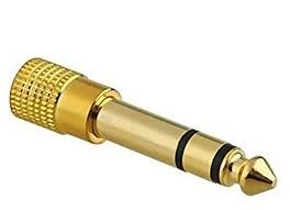 6.3mm Stereo Male Naar 3.5mm Stereo Female Goud