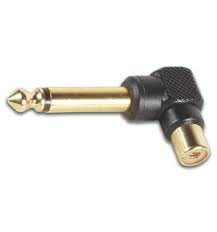 6.3mm Mono Male Naar Cinch Female Haaks Goud