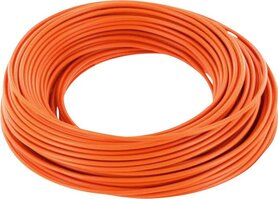 Oranje  Draad 1 x 0.14 mm² soepel 10meter