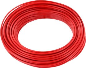 Rood Draad 1 x 0.14 mm² soepel 10meter