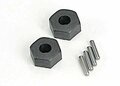 Wheel hubs, hex (2)/ stub axle pins (2) TRX1654