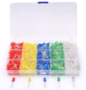 500 Led's 5mm 5 kleuren in assortiment box